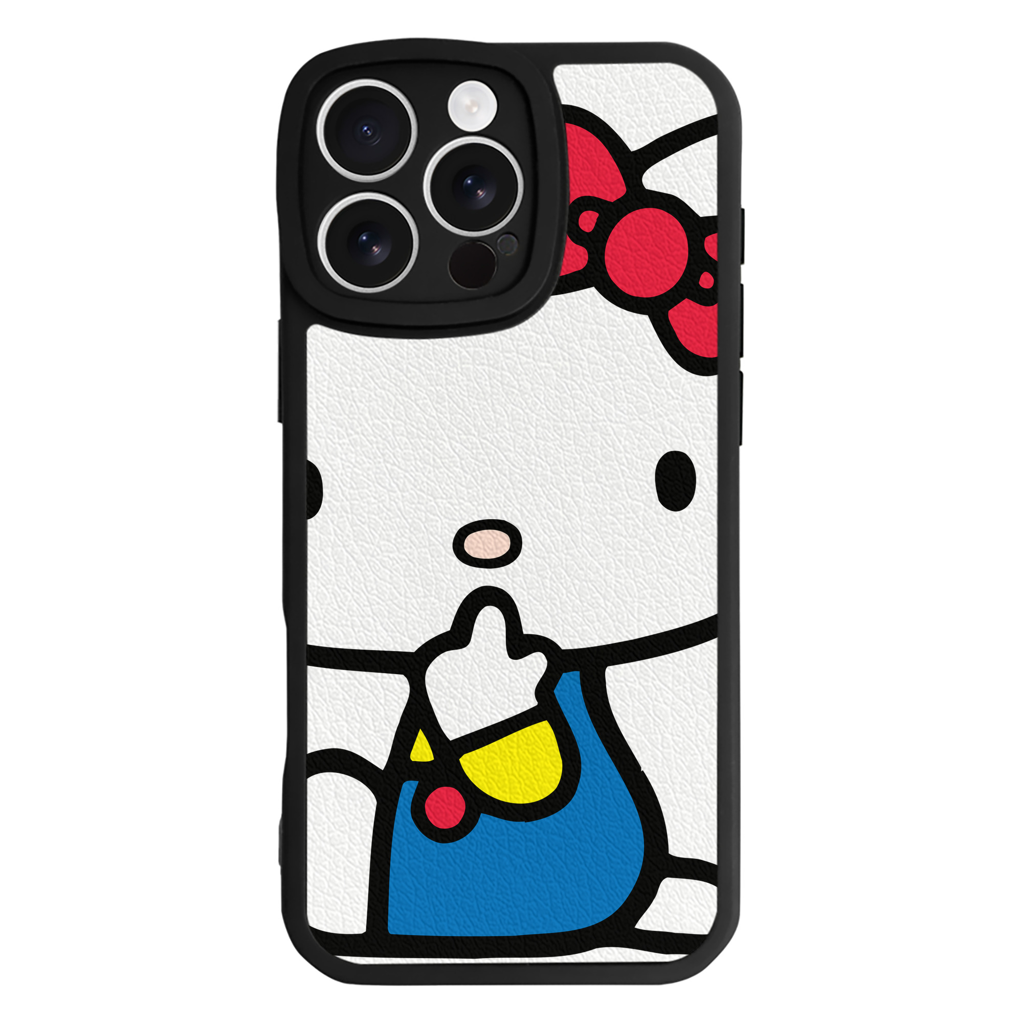 （画像用） Hello Kitty ハローキティ 【iPhone 16シリーズ対応】シリコンスマホケース（レザー調） 材質：シリコン